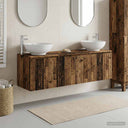 vidaXL Badkamerkast set 3 st Wit 49,5 x 44,5 x 65 cm Bewerkt hout