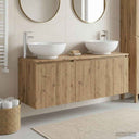 vidaXL Badkamerkast set 3 st Wit 49,5 x 44,5 x 65 cm Bewerkt hout