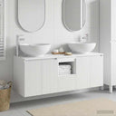 vidaXL Badkamerkast set 3 st Wit 49,5 x 44,5 x 65 cm Bewerkt hout