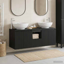 vidaXL Badkamerkast set 3 st Wit 49,5 x 44,5 x 65 cm Bewerkt hout