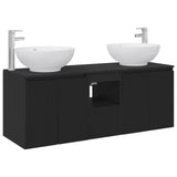 vidaXL Badkamerkast set 3 st Wit 49,5 x 44,5 x 65 cm Bewerkt hout