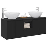 vidaXL Badkamerkast set 3 st Wit 49,5 x 44,5 x 65 cm Bewerkt hout