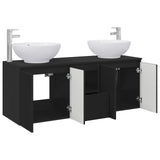 vidaXL Badkamerkast set 3 st Wit 49,5 x 44,5 x 65 cm Bewerkt hout