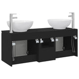 vidaXL Badkamerkast set 3 st Wit 49,5 x 44,5 x 65 cm Bewerkt hout