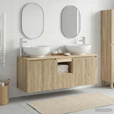 vidaXL Badkamerkast set 3 st Wit 49,5 x 44,5 x 65 cm Bewerkt hout