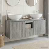 vidaXL Badkamerkast set 3 st Wit 49,5 x 44,5 x 65 cm Bewerkt hout