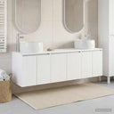 vidaXL Badkamerkast set 3 st Wit 49,5 x 44,5 x 66 cm Bewerkt hout
