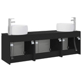 vidaXL Badkamerkast set 3 st Wit 49,5 x 44,5 x 66 cm Bewerkt hout