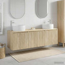 vidaXL Badkamerkast set 3 st Wit 49,5 x 44,5 x 66 cm Bewerkt hout