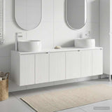 vidaXL Badkamerkast set 3 st Wit 49,5 x 44,5 x 66 cm Bewerkt hout