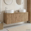vidaXL Badkamerkast set 3 st Wit 49,5 x 44,5 x 66 cm Bewerkt hout