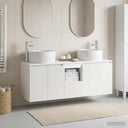 vidaXL Bathroom Cabinet Set 3 pcs White 49.5 x 44.5 x 66 cm Engineered Wood