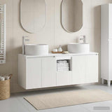 vidaXL Bathroom Cabinet Set 3 pcs White 49.5 x 44.5 x 66 cm Engineered Wood