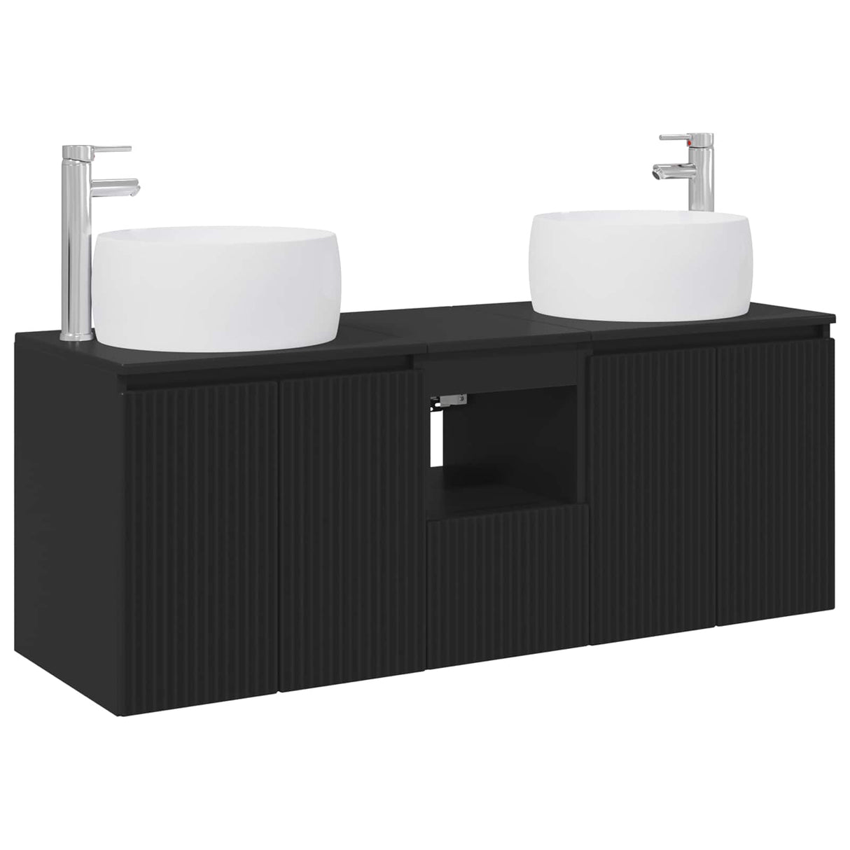 vidaXL Bathroom Cabinet Set 3 pcs White 49.5 x 44.5 x 66 cm Engineered Wood