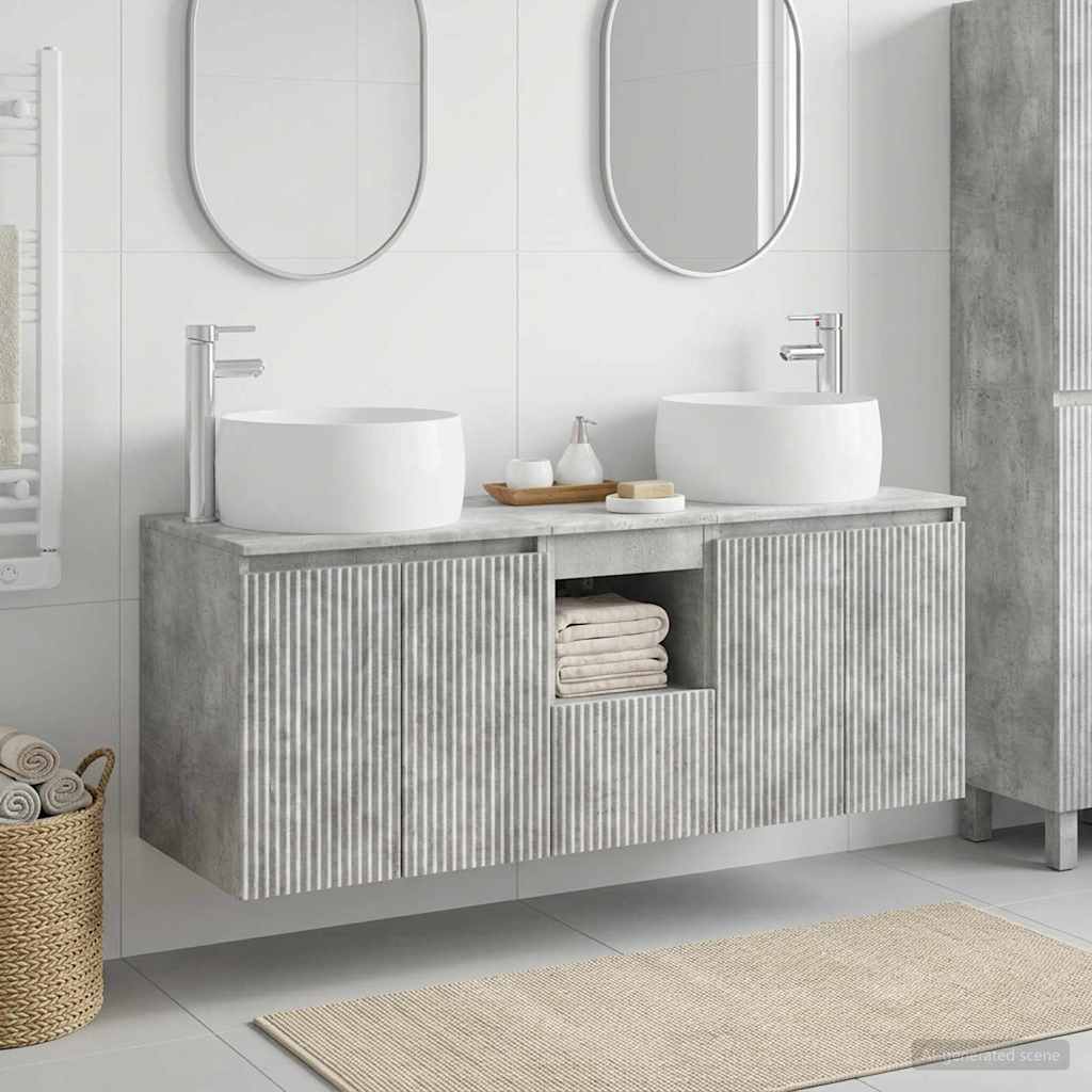 vidaXL Bathroom Cabinet Set 3 pcs White 49.5 x 44.5 x 66 cm Engineered Wood