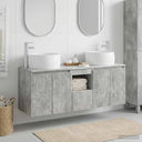 vidaXL Bathroom Cabinet Set 3 pcs White 49.5 x 44.5 x 66 cm Engineered Wood
