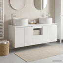 vidaXL Bathroom Cabinet Set 3 pcs White 49.5 x 44.5 x 66 cm Engineered Wood