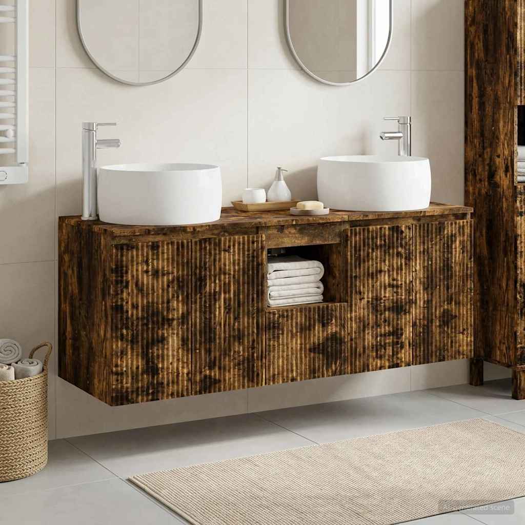 vidaXL Bathroom Cabinet Set 3 pcs White 49.5 x 44.5 x 66 cm Engineered Wood