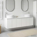 vidaXL Badkamerkast set 3 st Wit 49,5 x 44,5 x 65,5 cm Bewerkt hout