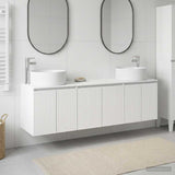 vidaXL Badkamerkast set 3 st Wit 49,5 x 44,5 x 65,5 cm Bewerkt hout