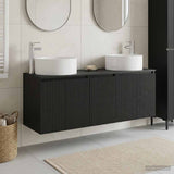 vidaXL Badkamerkast set 3 st Wit 49,5 x 44,5 x 65,5 cm Bewerkt hout