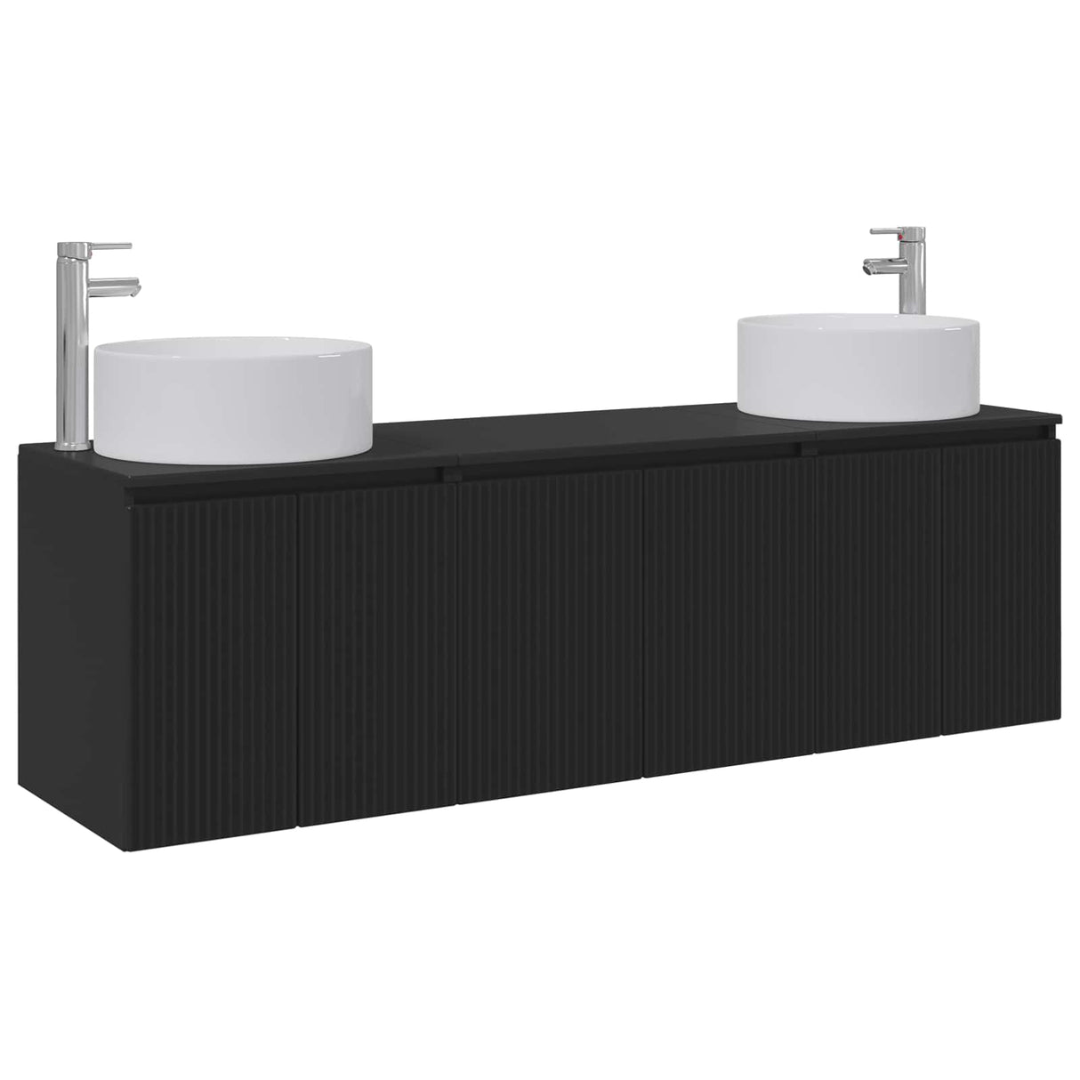 vidaXL Badkamerkast set 3 st Wit 49,5 x 44,5 x 65,5 cm Bewerkt hout