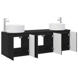 vidaXL Badkamerkast set 3 st Wit 49,5 x 44,5 x 65,5 cm Bewerkt hout