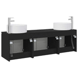 vidaXL Badkamerkast set 3 st Wit 49,5 x 44,5 x 65,5 cm Bewerkt hout