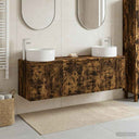 vidaXL Badkamerkast set 3 st Wit 49,5 x 44,5 x 65,5 cm Bewerkt hout
