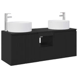 vidaXL Bathroom Cabinet Set 3 pcs White 49.5x44.5x65.5 cm Engineered Wood