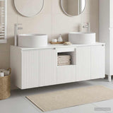 vidaXL Bathroom Cabinet Set 3 pcs White 49.5x44.5x65.5 cm Engineered Wood