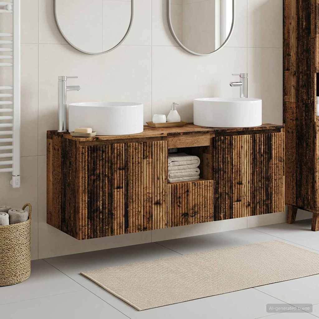 vidaXL Bathroom Cabinet Set 3 pcs White 49.5x44.5x65.5 cm Engineered Wood