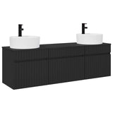 vidaXL Badkamerkast set 3 st Wit 49 x 44,5 x 65 cm Bewerkt hout