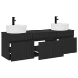 vidaXL Badkamerkast set 3 st Wit 49 x 44,5 x 65 cm Bewerkt hout