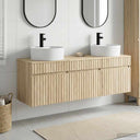 vidaXL Badkamerkast set 3 st Wit 49 x 44,5 x 65 cm Bewerkt hout