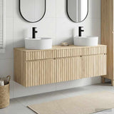 vidaXL Badkamerkast set 3 st Wit 49 x 44,5 x 65 cm Bewerkt hout