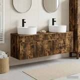 vidaXL Badkamerkast set 3 st Wit 49 x 44,5 x 65 cm Bewerkt hout
