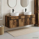 vidaXL Badkamerkast set 3 st Wit 49 x 44,5 x 65 cm Bewerkt hout