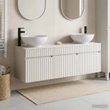 vidaXL Badkamerkast set 3 st Wit 49 x 44,5 x 66,5 cm Bewerkt hout