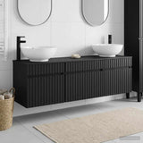 vidaXL Badkamerkast set 3 st Wit 49 x 44,5 x 66,5 cm Bewerkt hout
