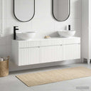 vidaXL Badkamerkast set 3 st Wit 49 x 44,5 x 66,5 cm Bewerkt hout