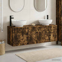 vidaXL Badkamerkast set 3 st Wit 49 x 44,5 x 66,5 cm Bewerkt hout