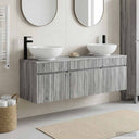 vidaXL Badkamerkast set 3 st Wit 49 x 44,5 x 66,5 cm Bewerkt hout