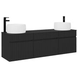 vidaXL Badkamerkast set 3 st Wit 49 x 44,5 x 66 cm Bewerkt hout