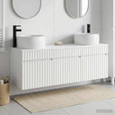 vidaXL Badkamerkast set 3 st Wit 49 x 44,5 x 66 cm Bewerkt hout