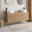 vidaXL Badkamerkast set 3 st Wit 49 x 44,5 x 66 cm Bewerkt hout