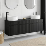 vidaXL Badkamerkast set 3 st Wit 49 x 44,5 x 65,5 cm Bewerkt hout