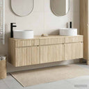vidaXL Badkamerkast set 3 st Wit 49 x 44,5 x 65,5 cm Bewerkt hout