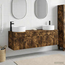 vidaXL Badkamerkast set 3 st Wit 49 x 44,5 x 65,5 cm Bewerkt hout