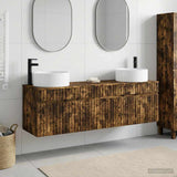 vidaXL Badkamerkast set 3 st Wit 49 x 44,5 x 65,5 cm Bewerkt hout